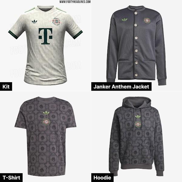 拜仁25/26赛季啤酒节球衣曝光：米白色为主搭配优雅墨绿边纹